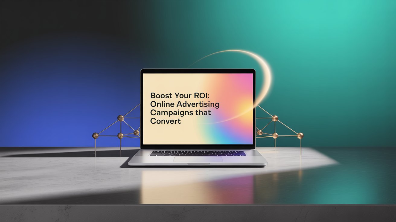 Illustration of online advertising budget delivering higher ROI with optimized campaigns